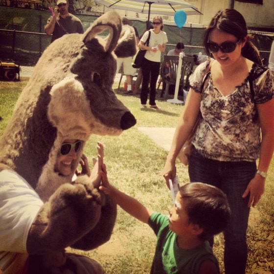 Volunteering at my local YMCA Healthy Kids Day as CocoRoo! 